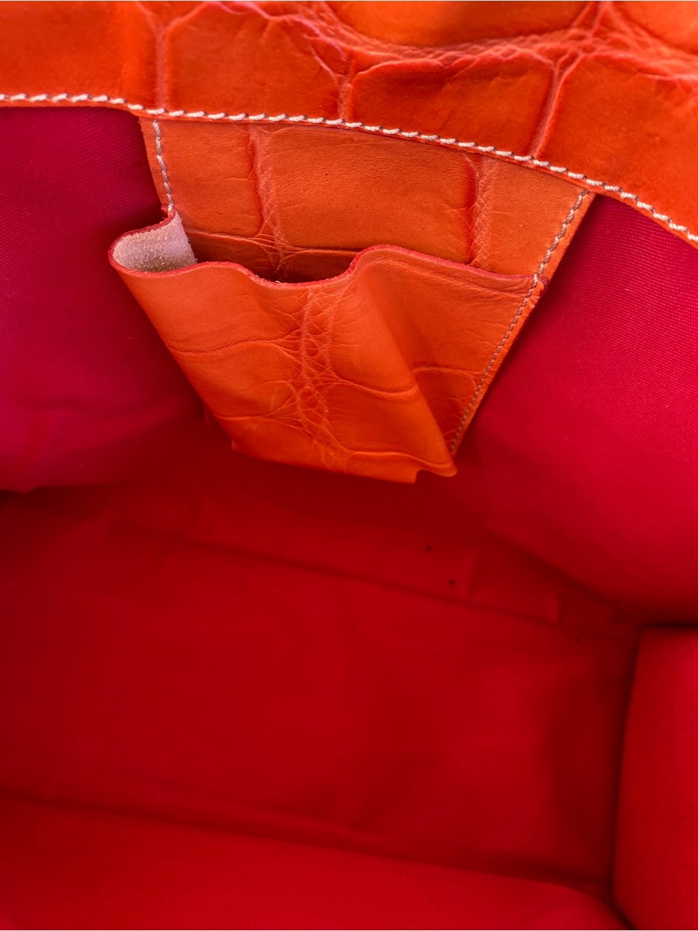Dooney & Bourke Orange Crocodile Embossed Collector's Edition Rare Find, EUC - Picture 12 of 15